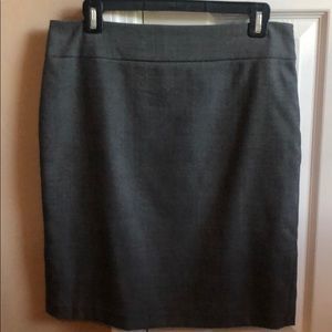 Ann Taylor Petite Gray Plaid Skirt